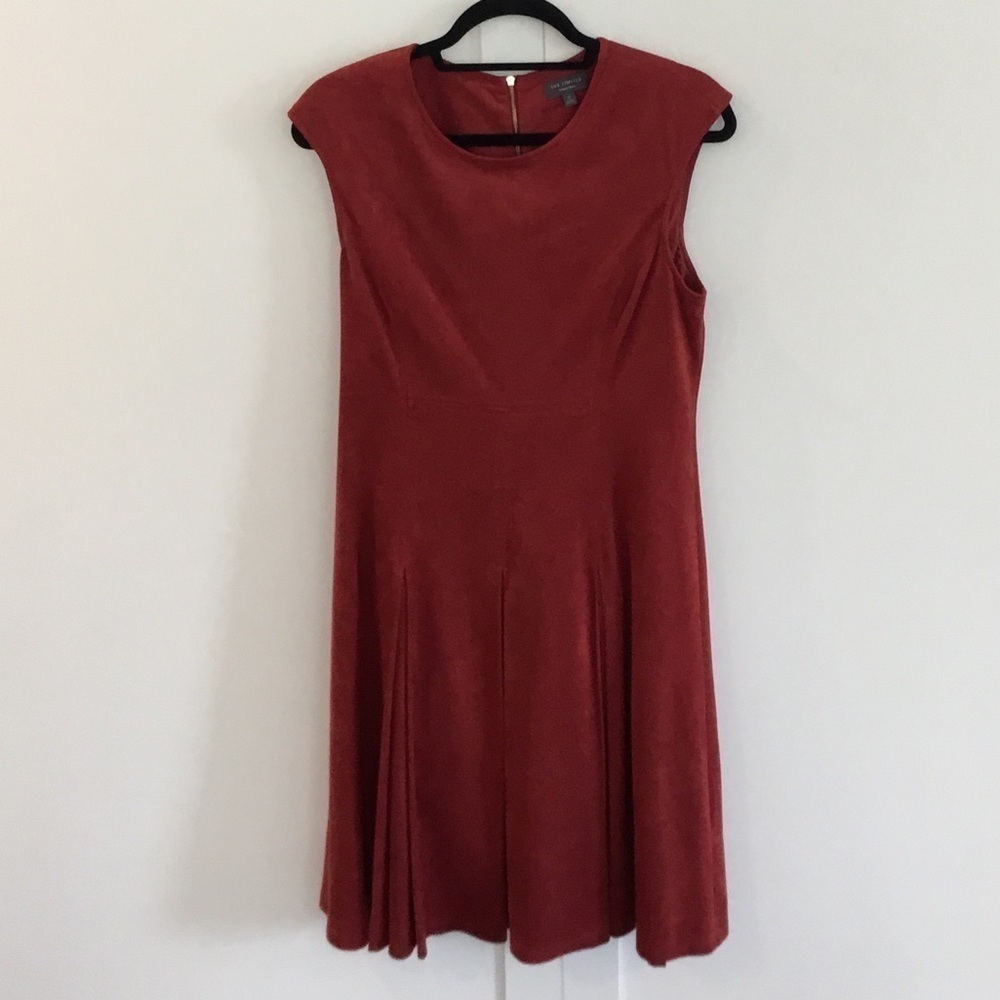 (2) N - The Limited, Red/Orange Suede Dress Size M